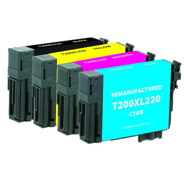 Clover Imaging Group Remanufactured Black High Capacity, Cyan/Magenta/Yellow Ink Cartridges 118200